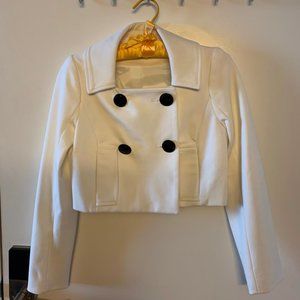 Short White Blazer Jacket by Adrienne Vittadini